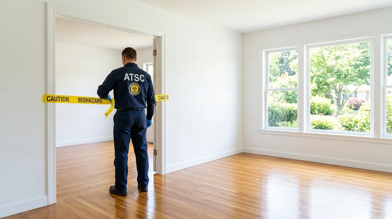 Certified biohazard cleanup crew performing Crime Scene Cleanup in Briarwood